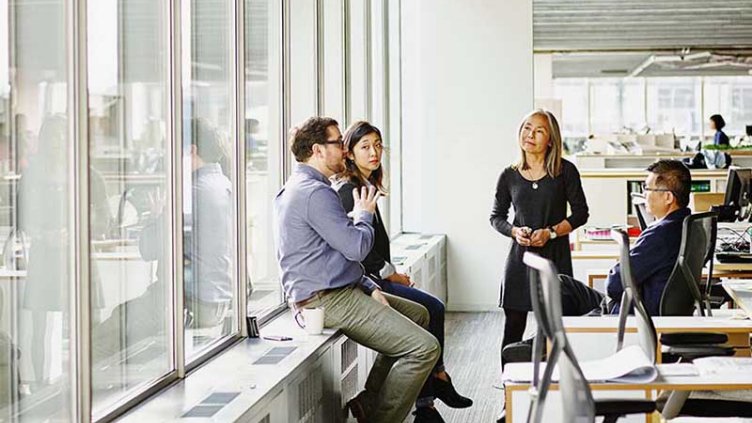 People in office