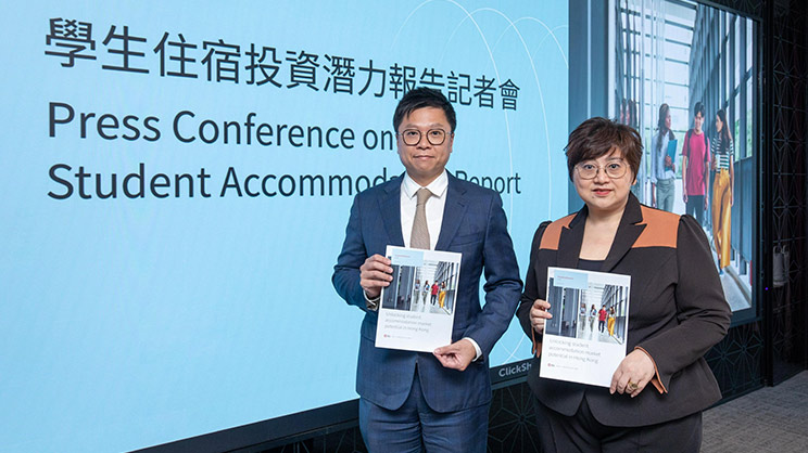 (left to right) Oscar Chan, Head of Capital Markets, Cathie Chung, Senior Director of Research