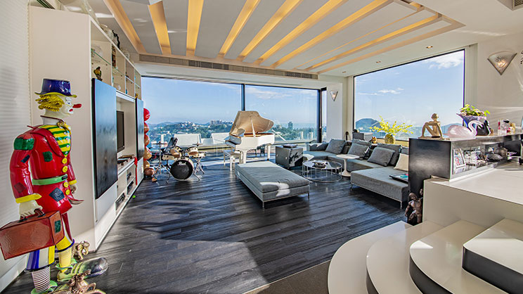A beautiful living area at rooftop