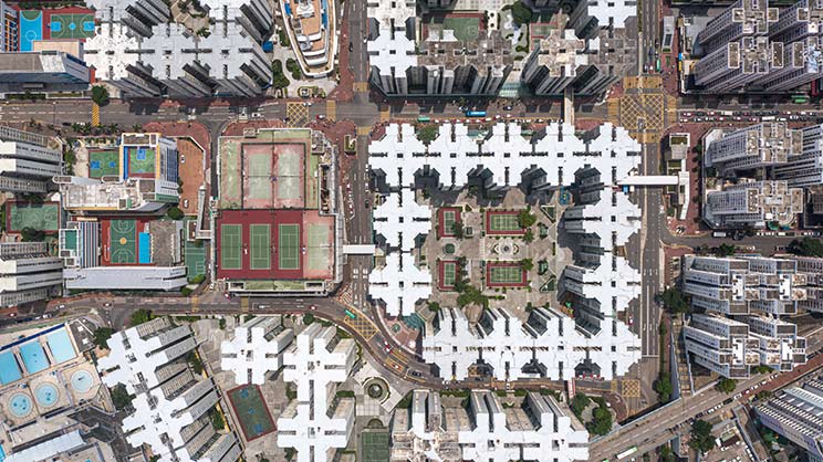 city bird's eye view