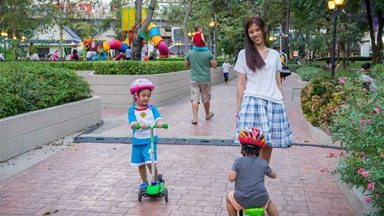 Children playing in park
