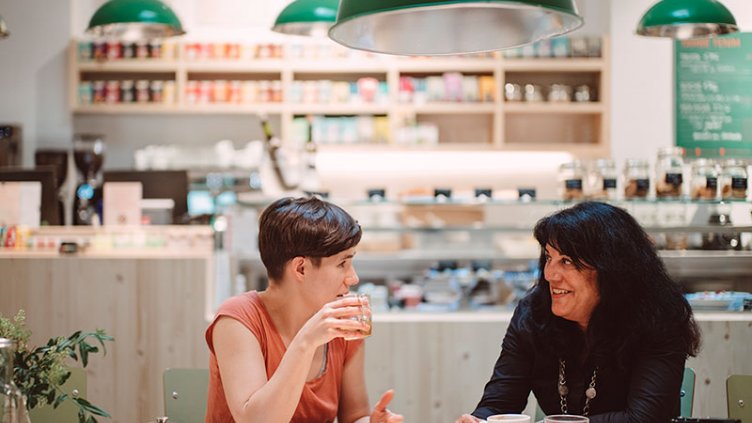 Women at cafeteria