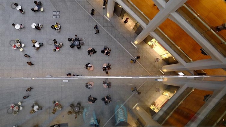 Top view of a building floor