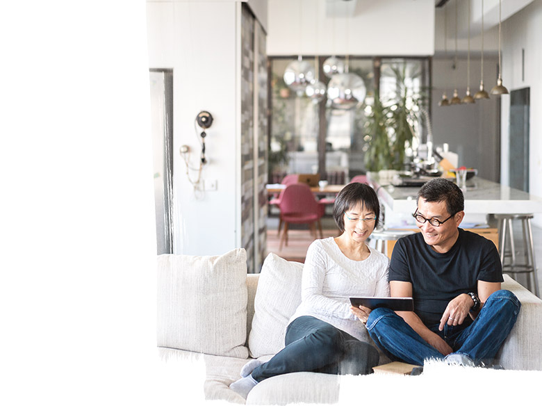 Couples at living area