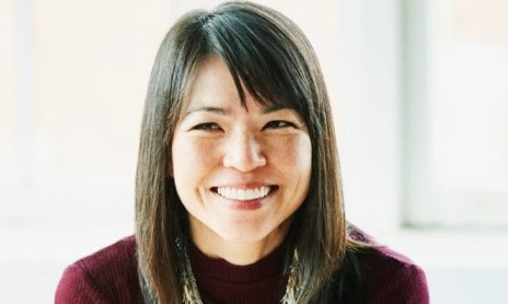 A smiling woman