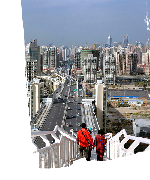 View of a smart city with full of high rise buildings