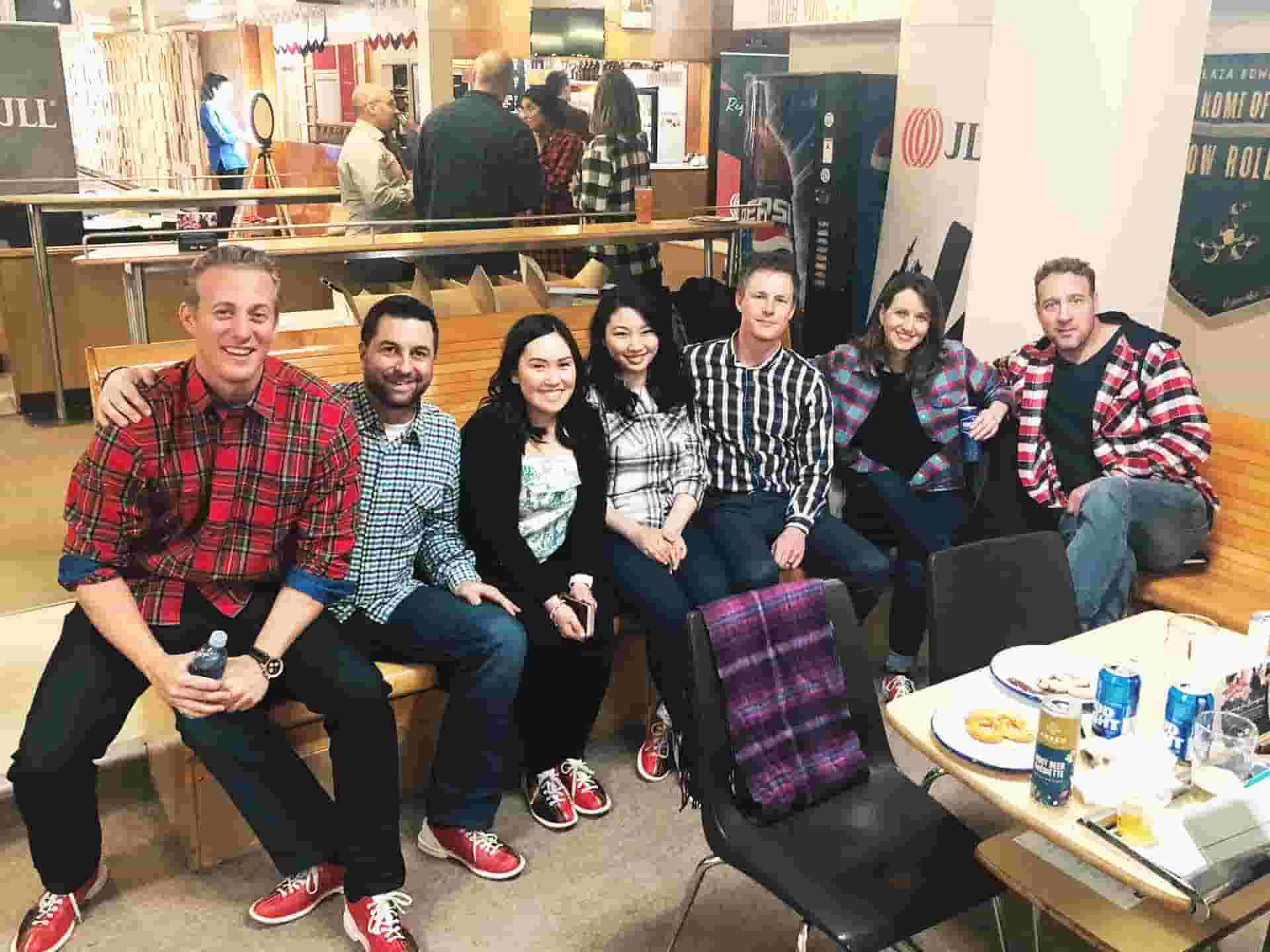 JLL team photograph in Edmonton Bowling Tournament