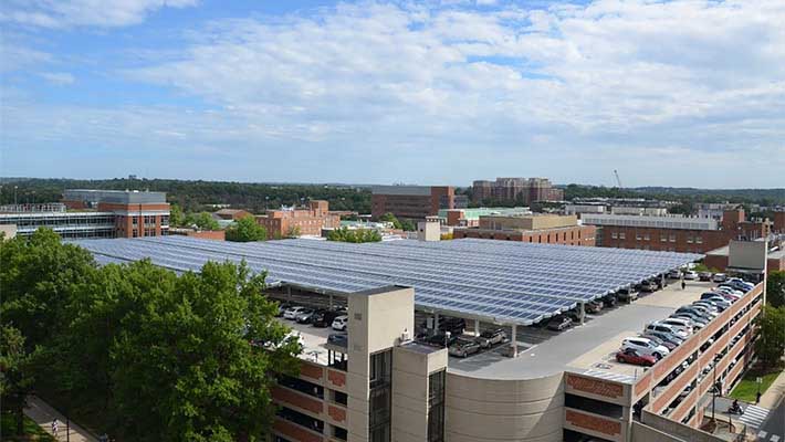 DC metro transit area installed a large-scale solar power project
