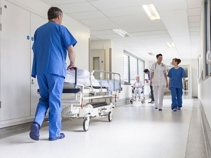 View inside a hospital